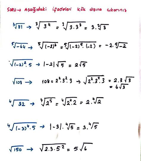 köklü sayılar formülleri kpss